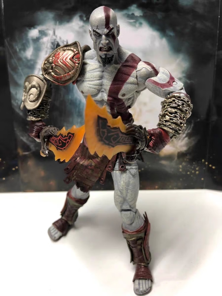 岁彩neca 7寸战神3 奎托斯kratos火焰刀可动兵人偶公仔模型摆件 战神3