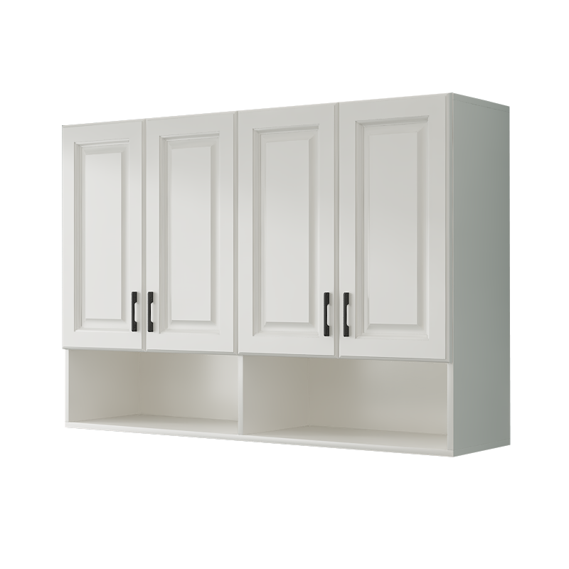 布曼伦 吊柜 厨房吊柜 阳台吊柜墙壁柜挂墙式置物柜壁挂收纳柜定制顶柜储物柜壁柜置物架 玻璃两门有底柜【60*30*80】 组装