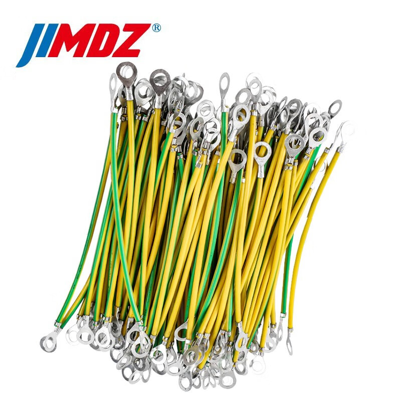 jimdz 桥架接地线 铜包铝双色黄绿光伏接跨地线定制成套配电柜软连接