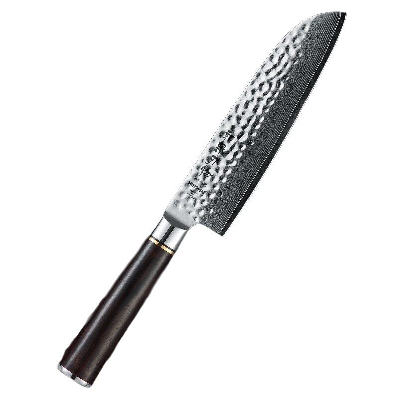 和臻菜刀大马士革钢厨刀日式料理刀7英寸三德刀花纹钢切片刀厨房刀具