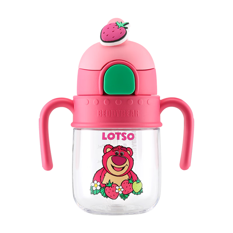 �����ܣ�BEDDYBEAR�� �ļ���ͯˮ���׶�԰��������ѧ�����ܱ�tritan���ʴ�����500ml ѧ����-������ݮ��500ml