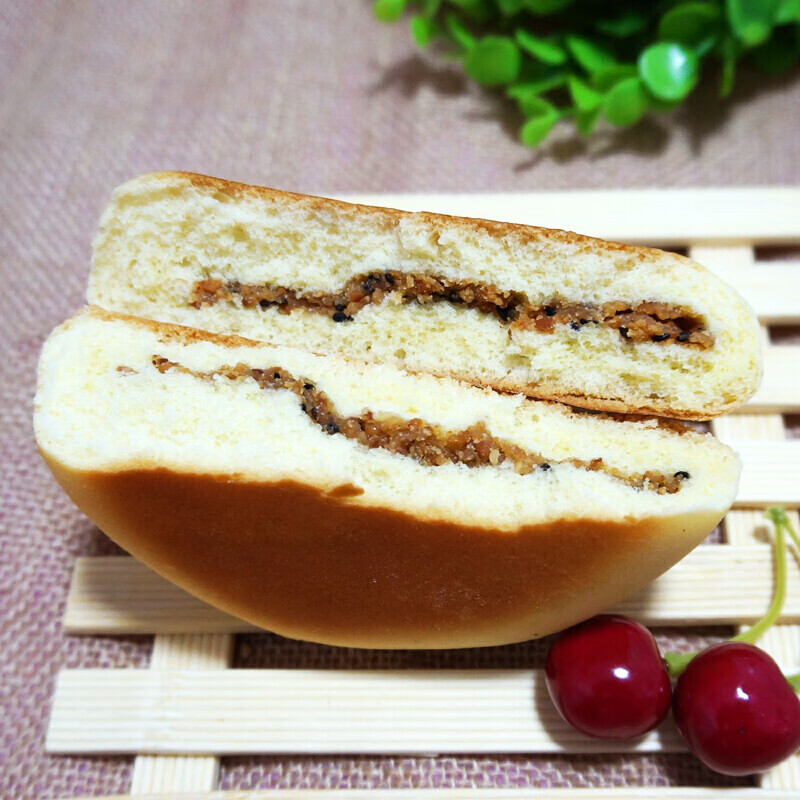 山东海阳喜饼手工火烧结婚点心早餐饼花生馅8个装
