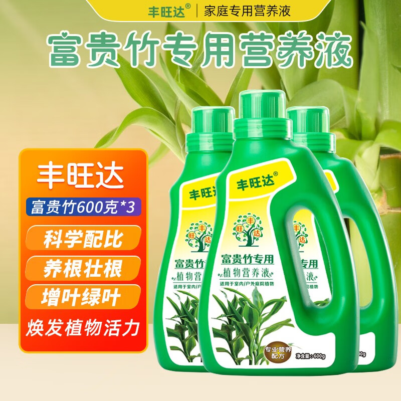 营养液600ml转运竹观音竹子水培家用水养专用肥料 富贵竹营养液3瓶