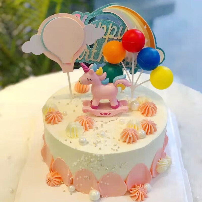 芙瑞多 儿童独角兽款生日蛋糕同城配送玩具蛋糕新鲜制作全国 独角兽 b