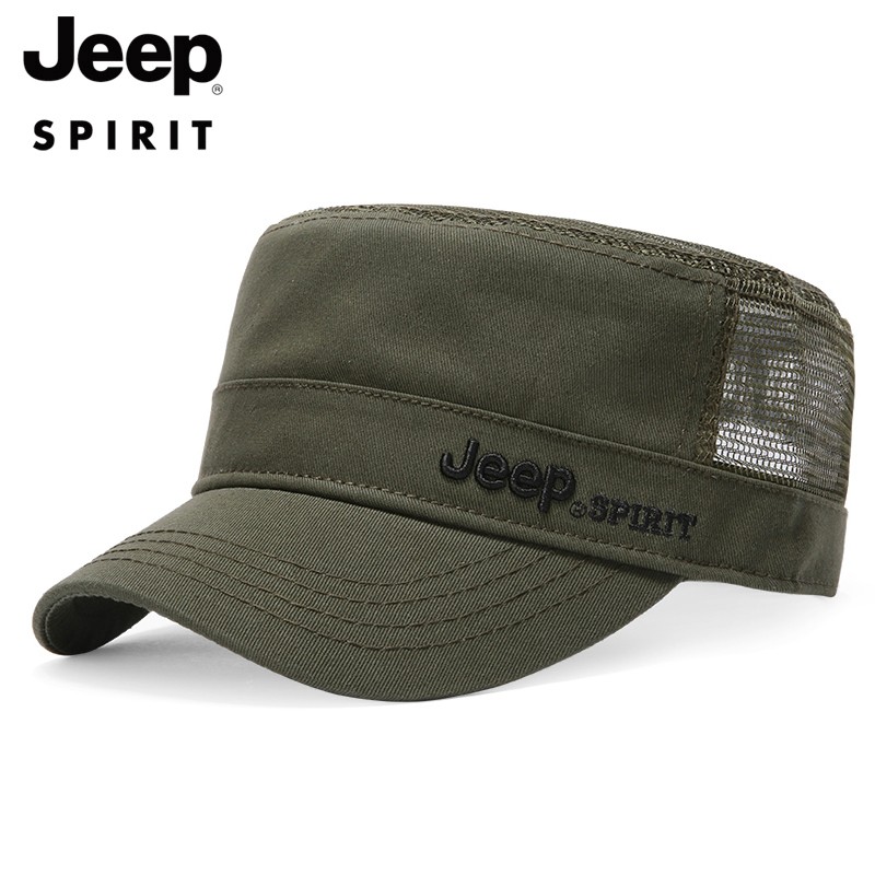 JEEP吉普帽子男士平顶帽夏季新款鸭舌帽韩版潮流防晒遮阳帽户外运动旅行舒适透气网眼速干太阳帽 CA0182军绿色 均码(56-61)可调节怎么看?