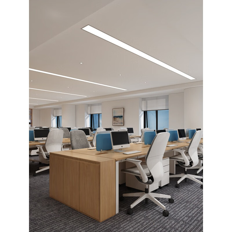 嵌入式led长条灯现代简约办公室写字楼吊顶灯过道车库走廊暗装灯 提示