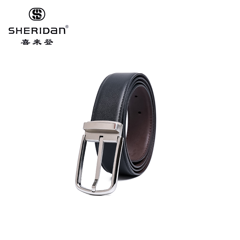 喜来登(sheridan)男士腰带头层牛皮商务皮带男士针扣腰带男士皮带