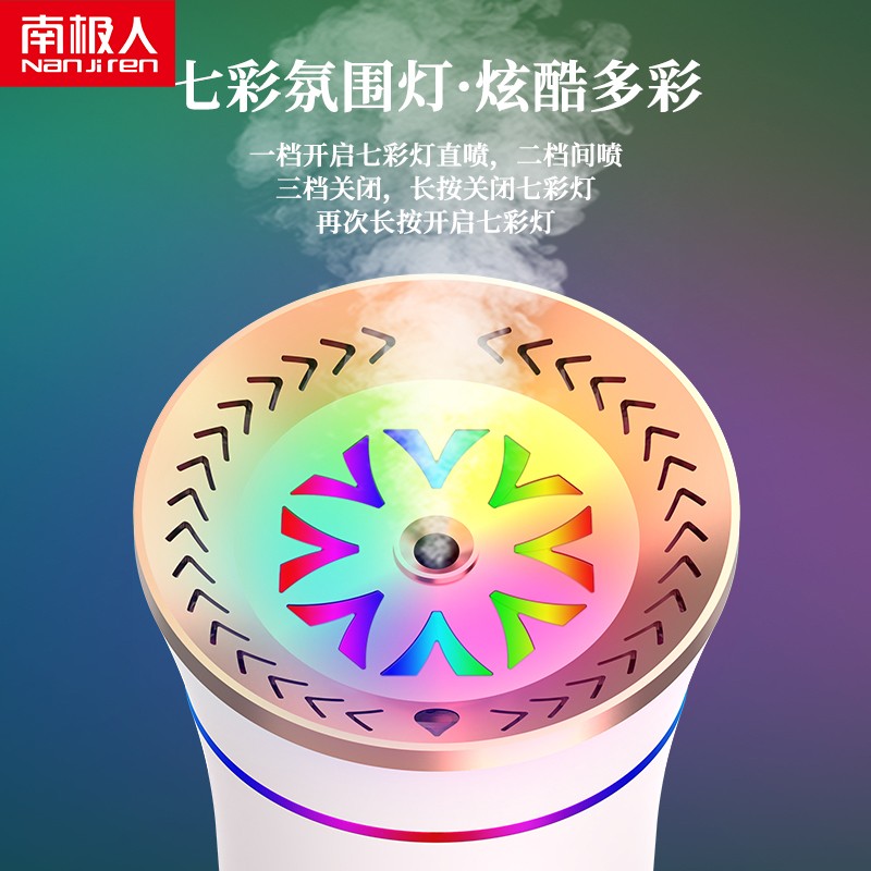 南极人智能加湿器家用静音卧室内孕妇婴儿净化空气小型大雾量恒湿香薰机 白色