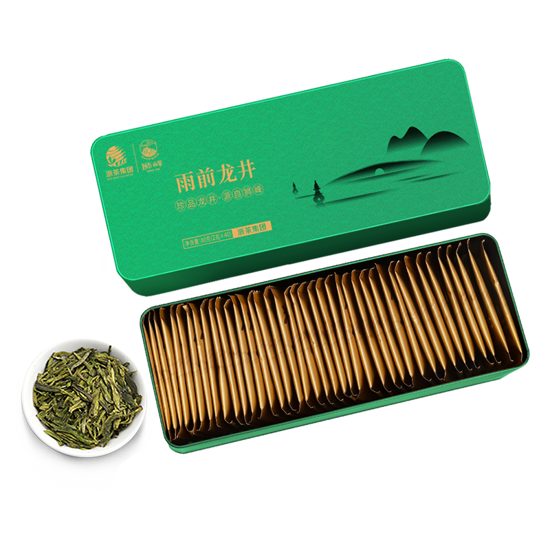 狮峰牌绿茶龙井茶叶钱塘产区春茶 雨前三级80g独立小包袋装