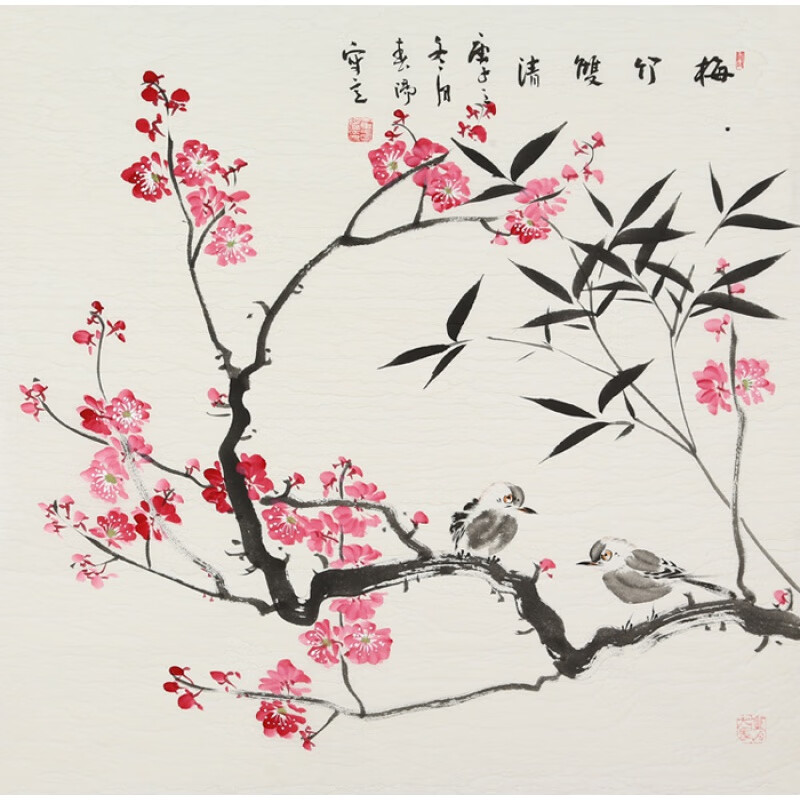 名家霍春阳字画四尺斗方水墨梅花纯手绘国画名人花鸟书画作品收藏纯