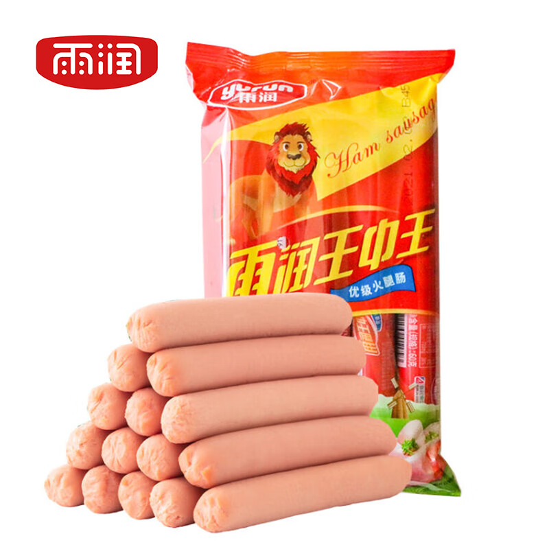 雨润王中王优级火腿肠60g×10支/600g袋  早餐零食泡面伙伴煎烤香肠