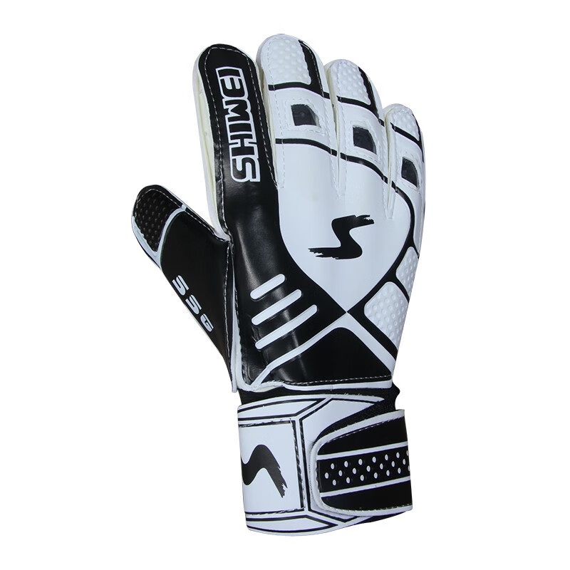 足球守门员手套带护指门将手套 运动龙门透气加厚乳胶足球手套 黑色