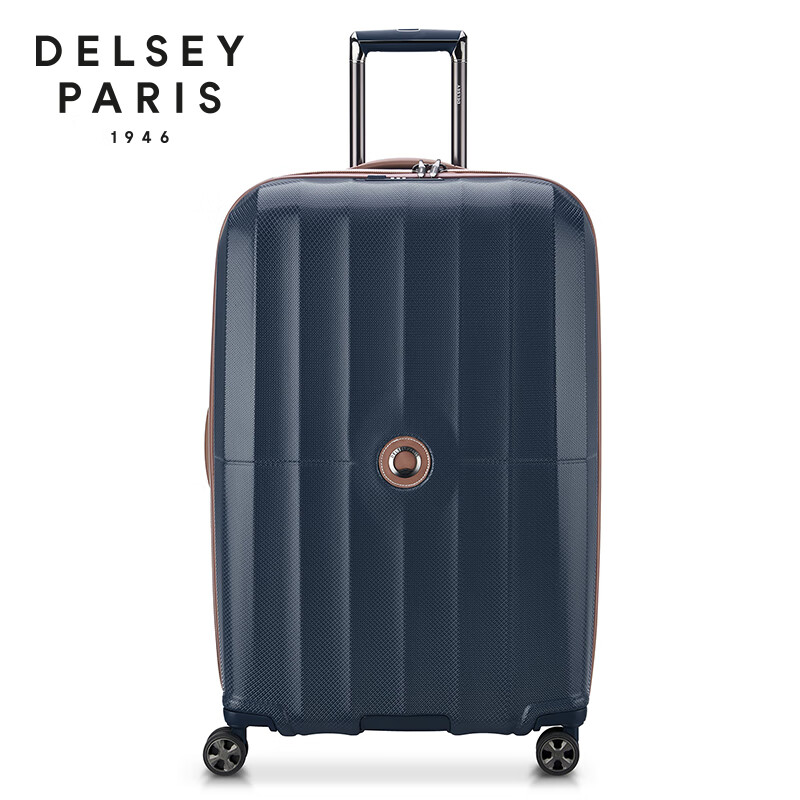 delsey戴乐世行李箱万向轮旅行箱28英寸托运密码箱扩容 海军蓝 2087