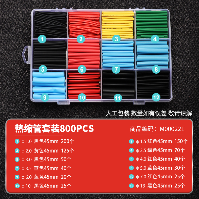 ţ�������ܾ�Ե�׹��������׹ܵ��߱����׽����������߳�����޸����� �����ܡ�800pcs����ɫ��װ 21.45Ԫ