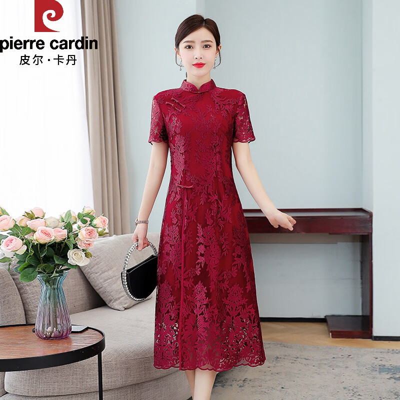 皮尔卡丹轻奢高档品牌女装2022夏季新款婚宴礼服女夏装高端年轻款喜