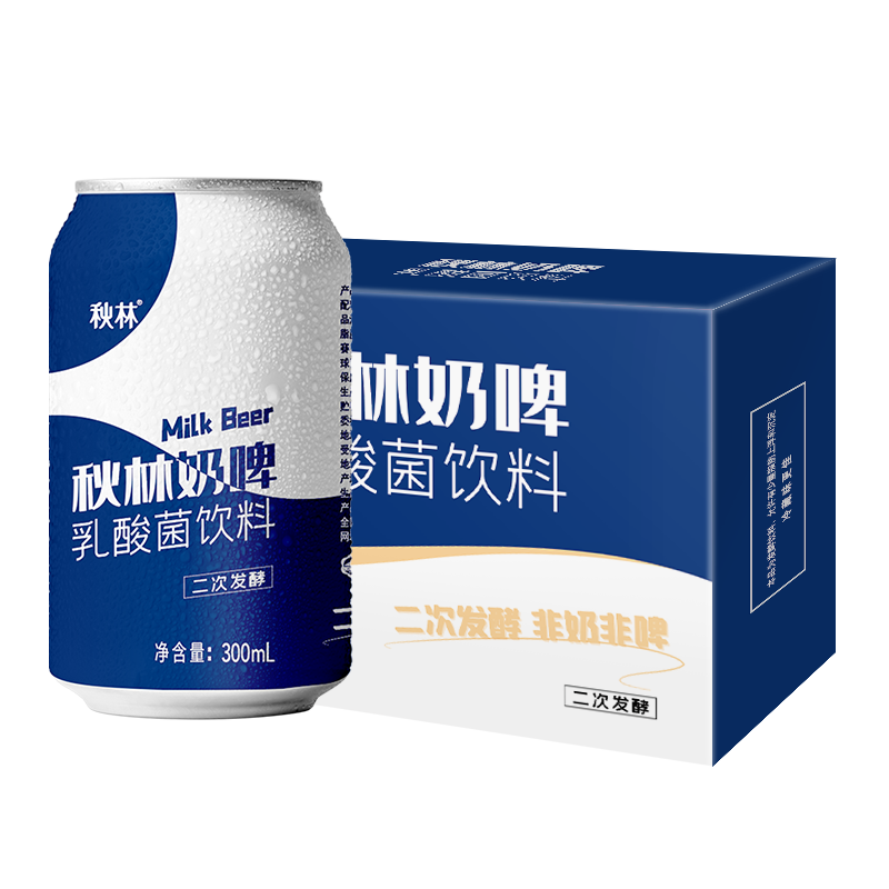 京东特价APP： 秋林 奶啤 300ml*6罐
