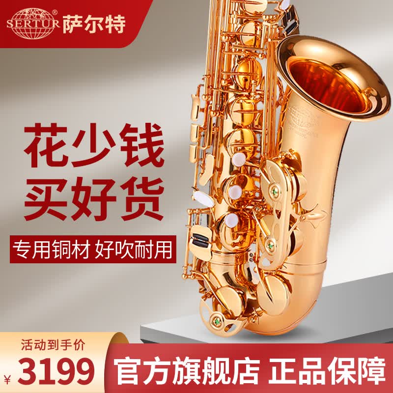 萨尔特萨克斯台湾萨尔特中音萨克斯管乐器初学者专业成人降e调萨克斯风SP-6200 电泳金色怎么样,好用不?