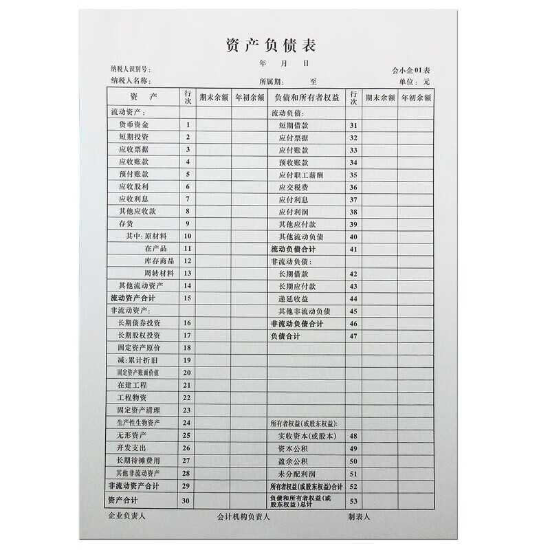 利润表 资产负债表 现金流量表 财务会计企业月度报表 科目汇总表