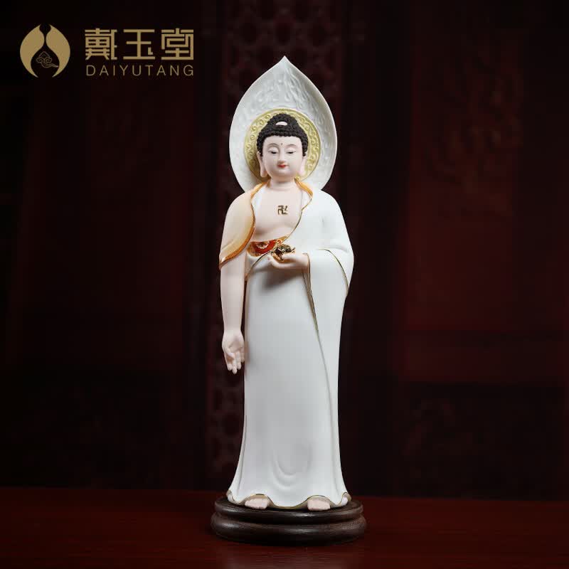 佛像摆件工艺品家用供奉家居客厅玄关装饰 h29-15c 火焰纹背光阿弥陀