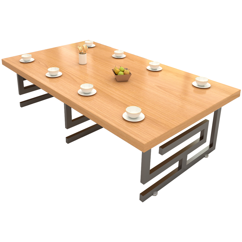 顺富美(SHUNFUMEI)餐桌椅套装单位食堂原木色餐厅套装