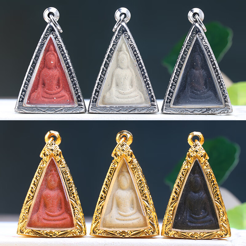 豪迎泰国佛牌 黎明 南帕亚 项链吊坠 适合女士佩戴 不锈钢外壳(红色