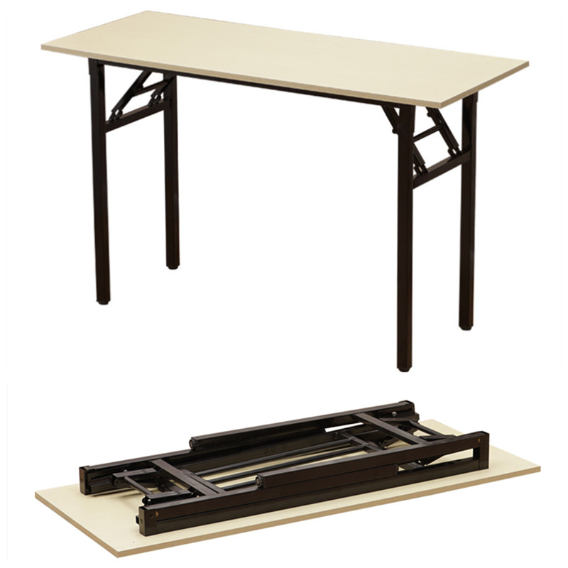 墨例折叠桌电脑桌椅长条桌子折叠书桌弹簧桌学习台式桌面试办公培训桌 单层-80cm*40cm*75cm