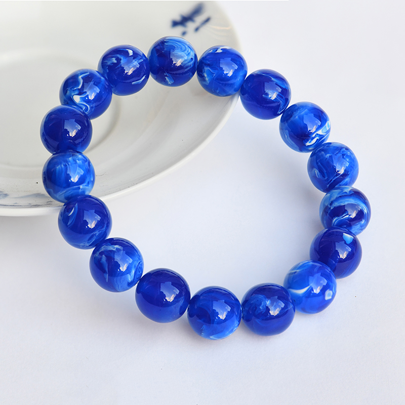 gey 老蜜中东古董金绞蜜手链原石蓝琥珀蓝蜜蜡蓝精灵手串男女款轻奢