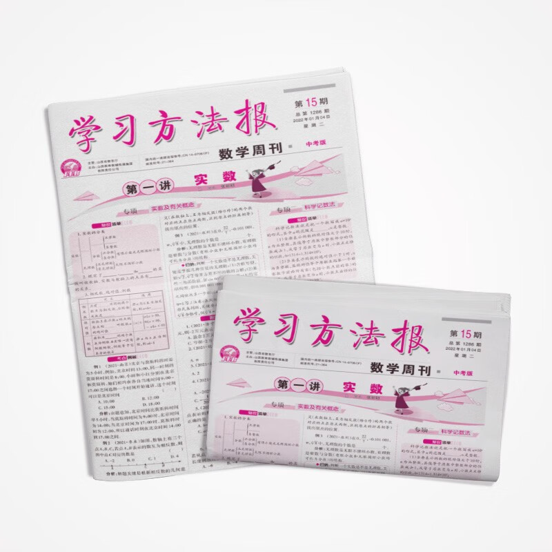 学习方法报数学周刊中考版报纸(人教版) 2023年7月起订阅 半年共26期 杂志铺 提升数学成绩 巩固数学知识 初中中考数学学习辅导期刊杂志报刊