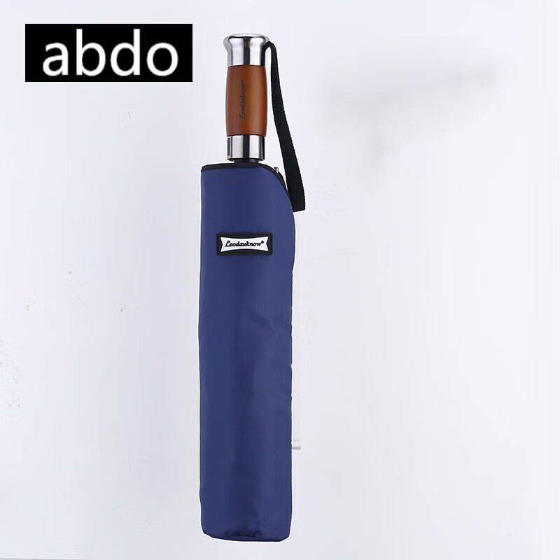 abdo德國(guó)工藝傘十骨加固防風(fēng)全自動(dòng)雨傘大號(hào)超大男折疊傘高端定 藍(lán)色