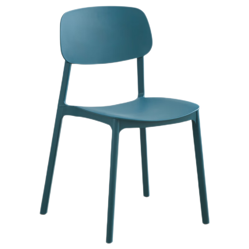 格田彩 餐椅塑料椅子办公凳靠背休闲椅家用书桌椅卧室化妆椅简易小椅子 橘色