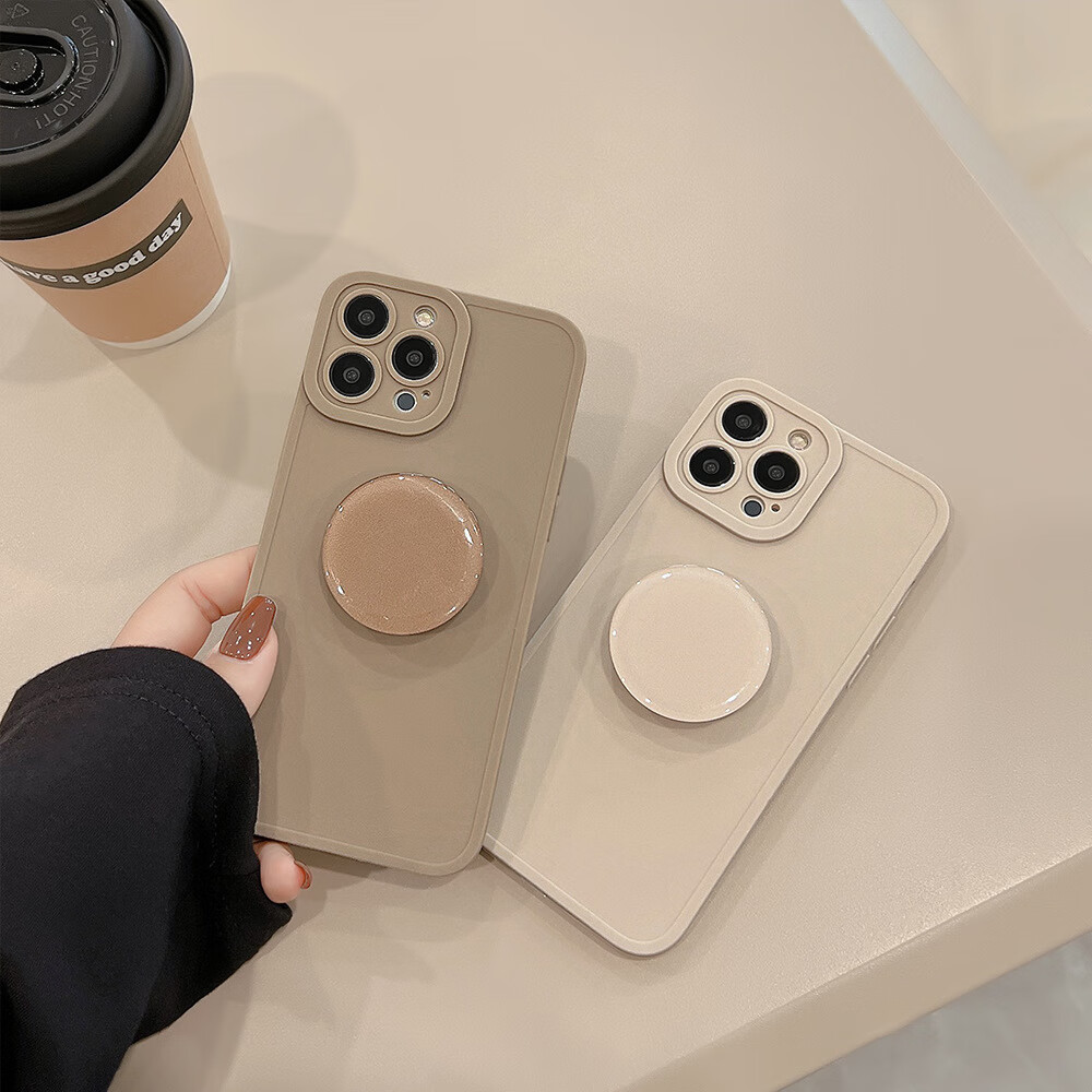 塔下【优选】复古简约iPhone14苹果手机壳15promax支架13高级16适用11莫兰 仓灰+仓灰支架 16promax