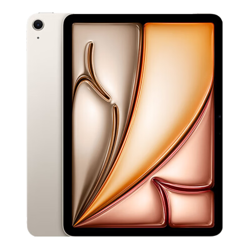 Apple/苹果 iPad Air 11英寸 M2芯片 2024年新款平板电脑(Air6/128G WLAN版/MUWE3CH/A)星光色