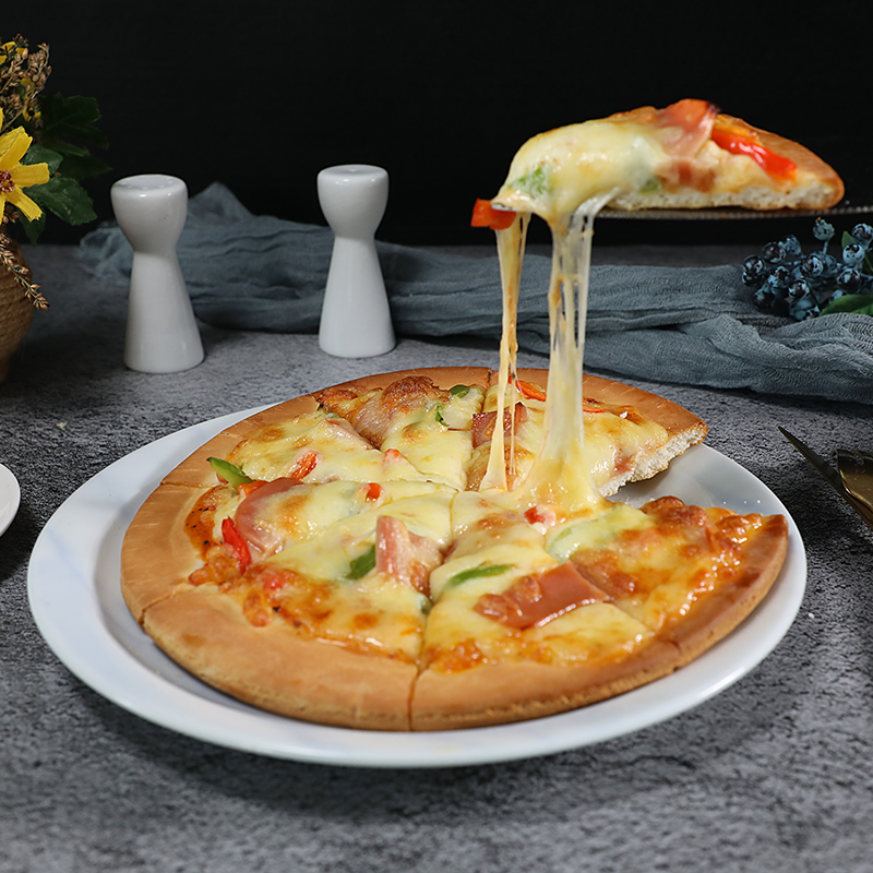 十里馋 披萨饼底 手工pizza饼胚原材料套餐家用烘焙8/9寸3片装 8寸