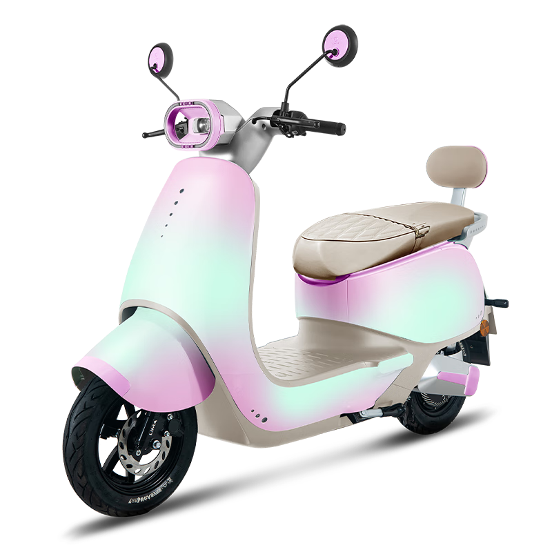 立馬電動摩托車M8遠航版90公里長續(xù)航電動車1500W高速電摩鉛酸電池72V20Ah外賣上班代步電瓶車浪漫紫