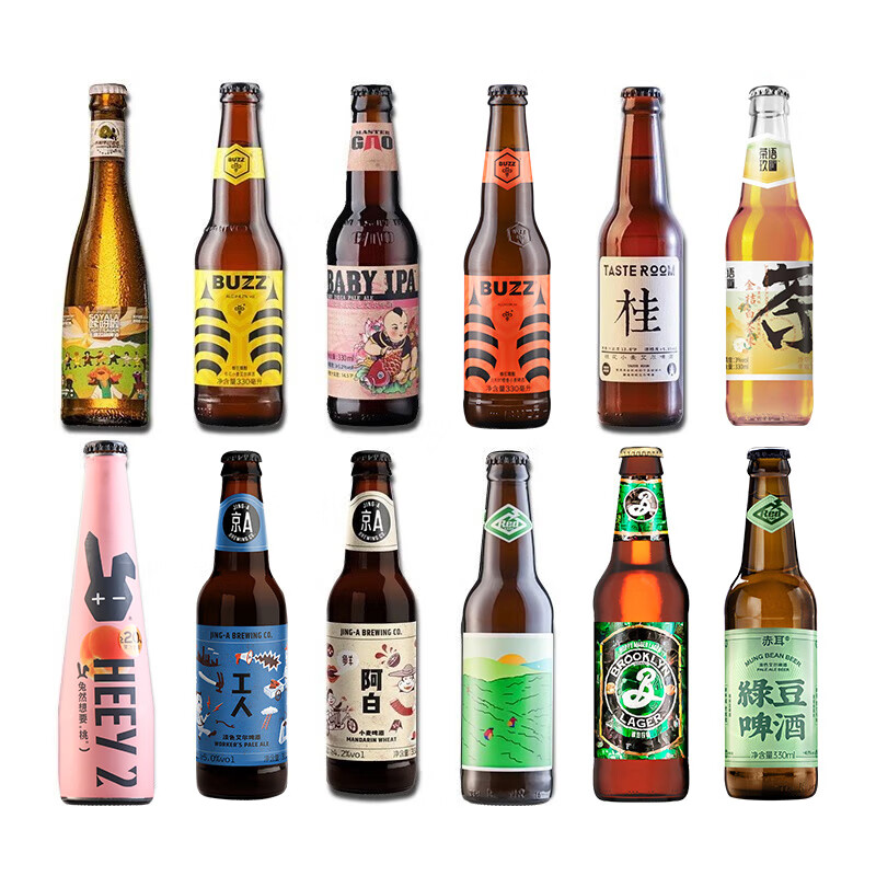 高大师（Master Gao）婴儿肥IPA 国产精酿啤酒组合装 拾捌精酿跳东湖 香格里拉青稞啤酒 精选国产精酿组合 12瓶