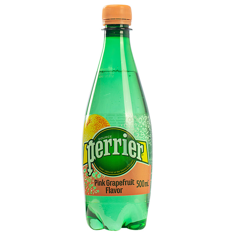 巴黎水500ml*24瓶法国perrier巴黎水原味柠檬桃子果味气泡水饮料苏打