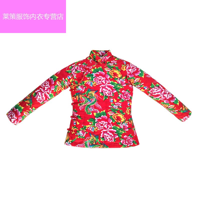 ny kboos 花棉袄东北2020新款偏襟手工棉花棉衣加厚大襟棉袄东北大花
