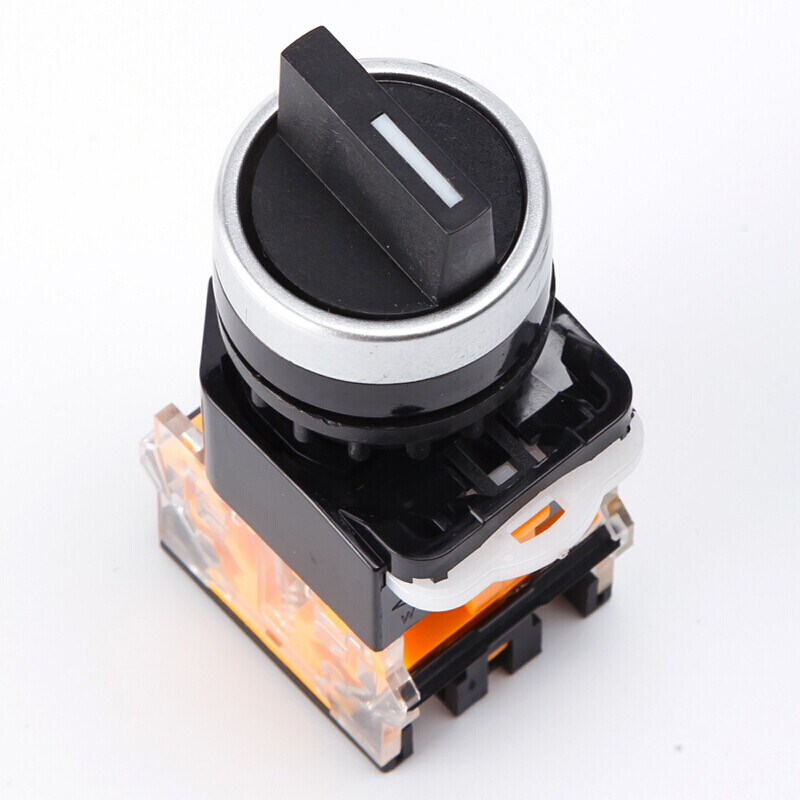 隐河变频器 旋转按钮三位旋钮 三档转换  两常开 正反转启动停止开关