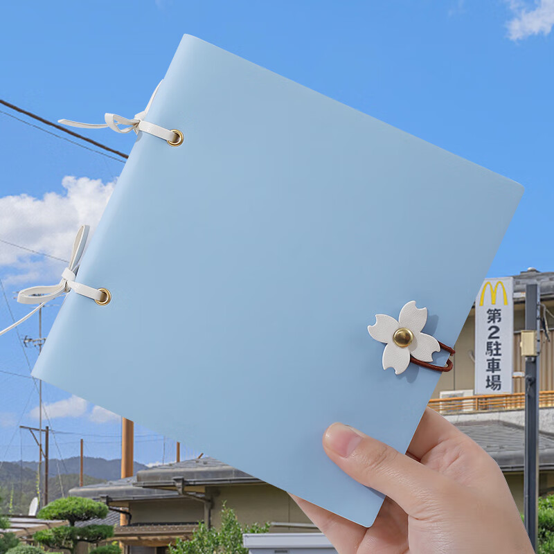 佐澜哲 旅行盖章本空白本小号笔记本本子口袋本便携随身记事本手账本印章收集打卡博物馆南京苏州西安北京旅游 天空蓝