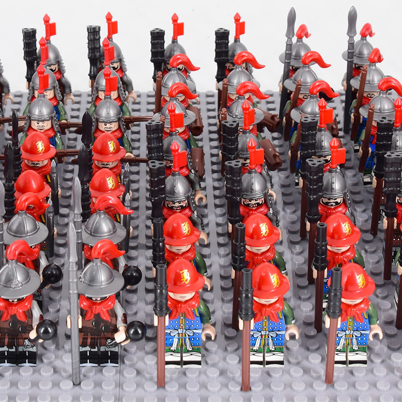 乐··高(lego)大明王朝古代士兵将领骑兵兵拼装积木人仔玩具小模型
