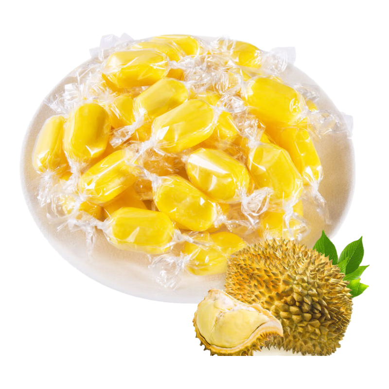 蠻大仁榴蓮糖泰國風(fēng)味特濃水果糖軟糖整箱5斤喜糖年貨休閑解饞零食 榴蓮糖【1斤】