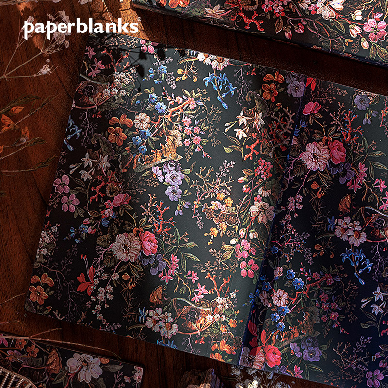 paperblanks佩兰克笔记本本子威廉基尔本花之绽放海之花学生文具日记本手账复古手帐本送女生生日礼物 【软壳】花之绽放/大本横线