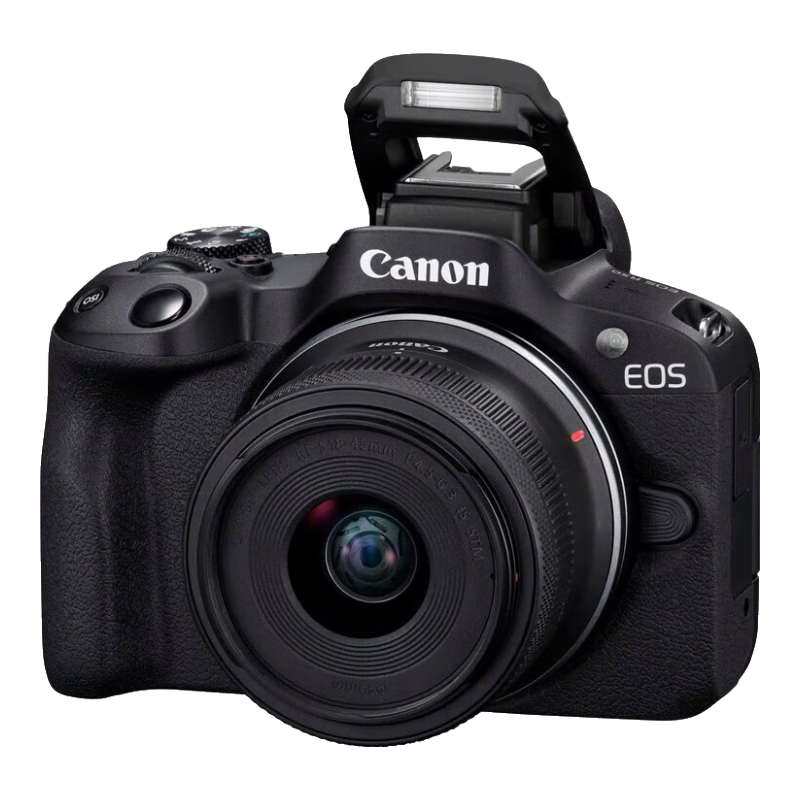 Plus:佳能（Canon）EOS R50 微单相机套机 高清便携旅行家用vlog视频 R50+RF-S18-45mm套机 黑色