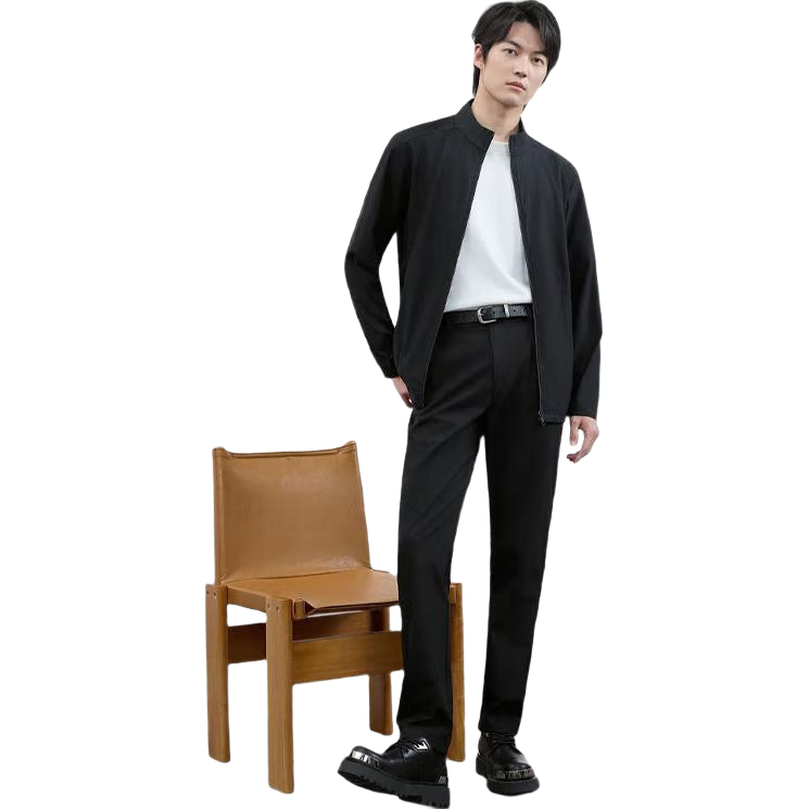 京东京造行政夹克男外套厅局干部风春季男立领商务休闲体制内 藏青色 L