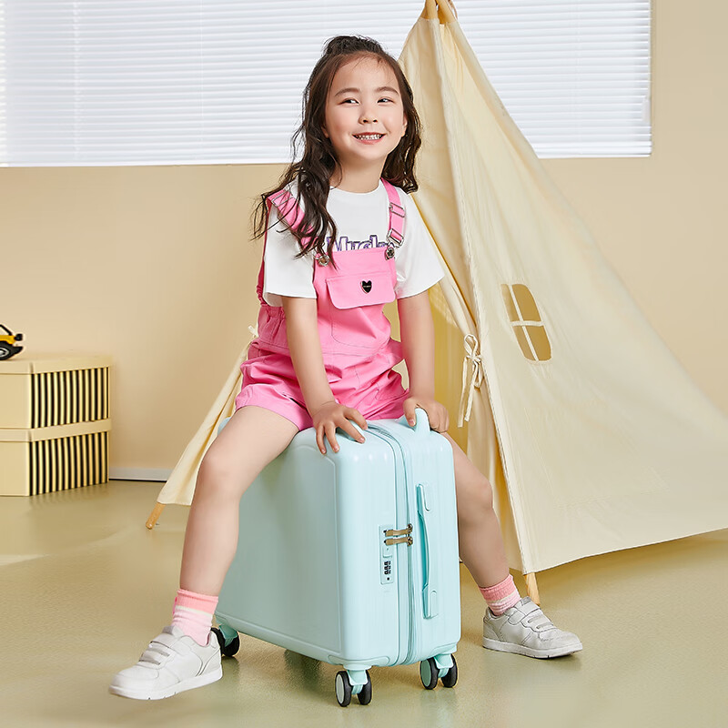 芈上宣（MISHANGXUAN）儿童行李箱可坐可骑拉杆箱卡通轻便密码登机箱20英寸新款旅行箱女 怪兽奥特黑 20寸【跨坐承重120斤】