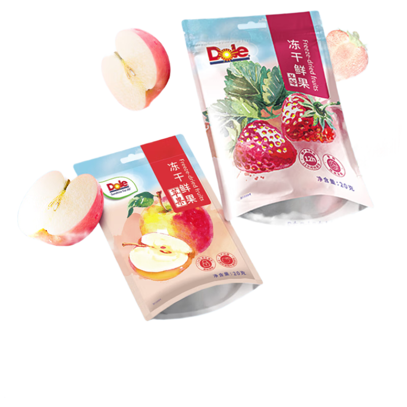 ���֣�Dole����϶����ʹ�6��װ120g 0����ƻ��+��ݮ �۽����� ��ʳ����� 51Ԫ