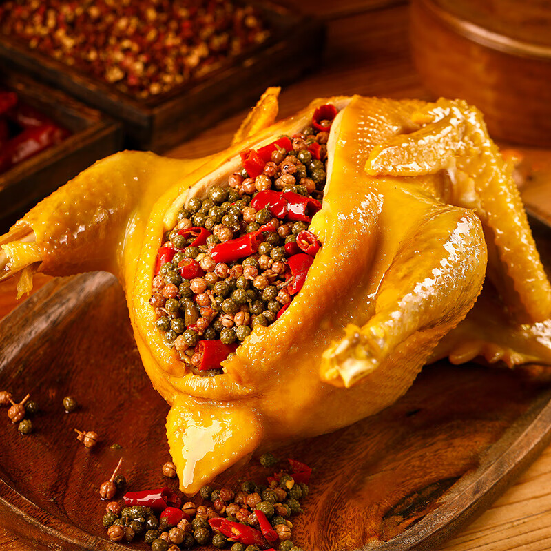 宅大厨正宗椒麻鸡整只即食河南新疆熟食加热手撕花椒鸡麻辣鸡麻椒鸡