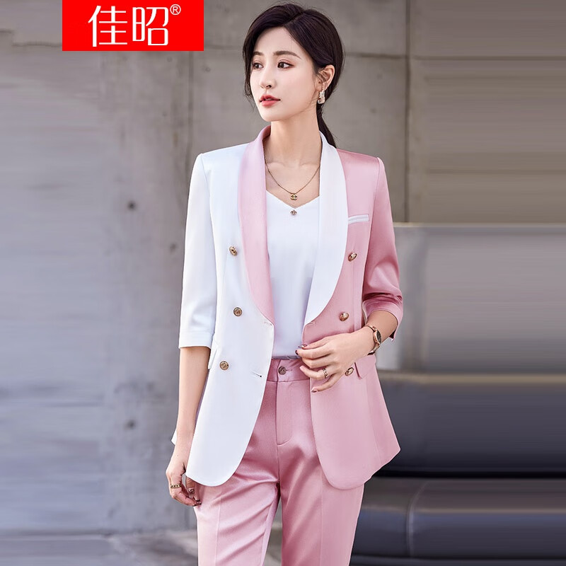 韩版修身显瘦气质设计感洋气名媛高级感炸街职场阔腿裤小西服两件套