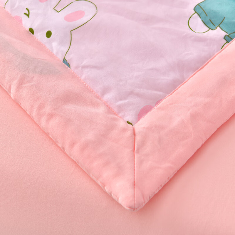 10水洗棉夏被夏凉被夏季单人宿舍空调被双人家用夏天薄款被子 萌兔宝宝 150cm*200cm