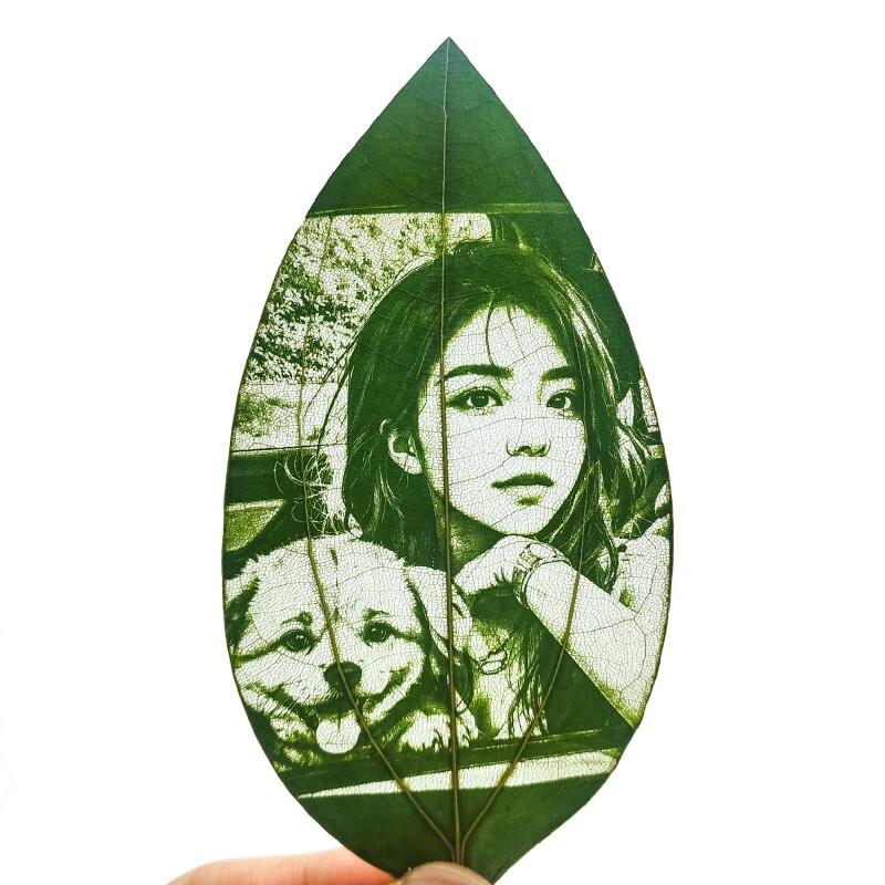 铭汇通叶子画人像叶雕照片定制树叶雕刻创意生日礼物定制摆件节日生日